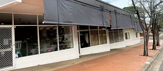 Curtain Shop Front Awnings in Sydney - Shop Front Awnings Near me